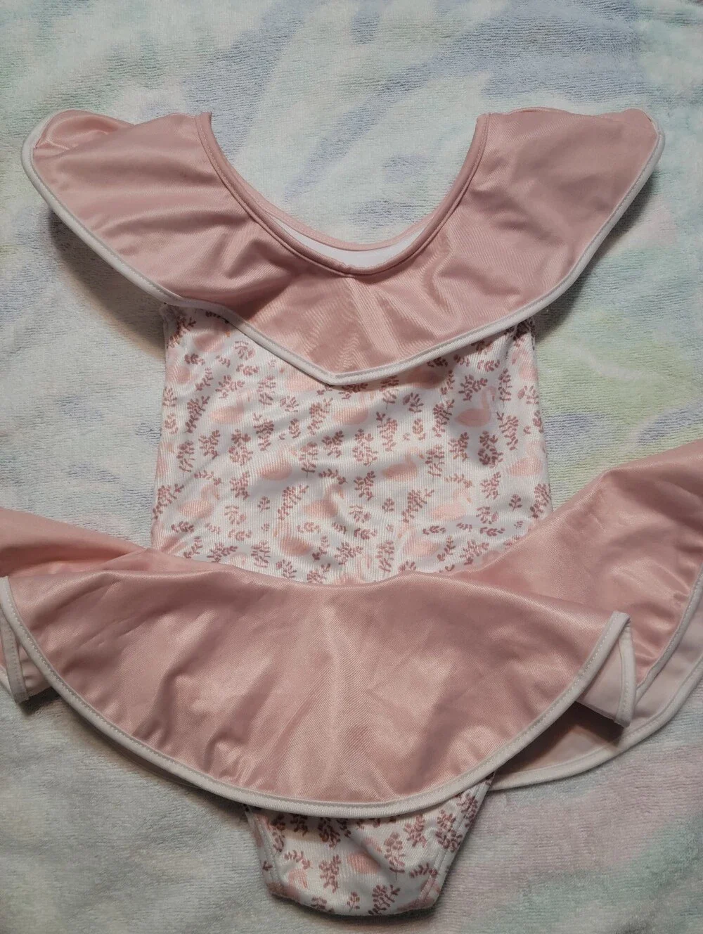 Dondolo Peplum Swan Swimsuit Sz 2t